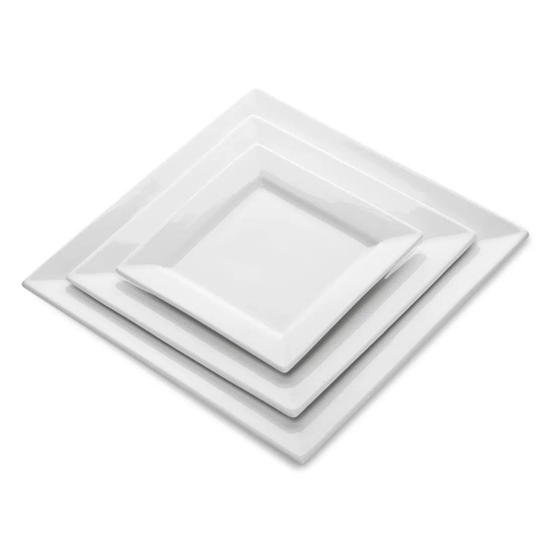 Ivory Porcelain Square Plate - Image 2