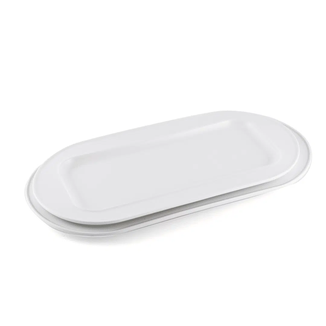 Ivory Porcelain Oval Rectangular Inner Plate