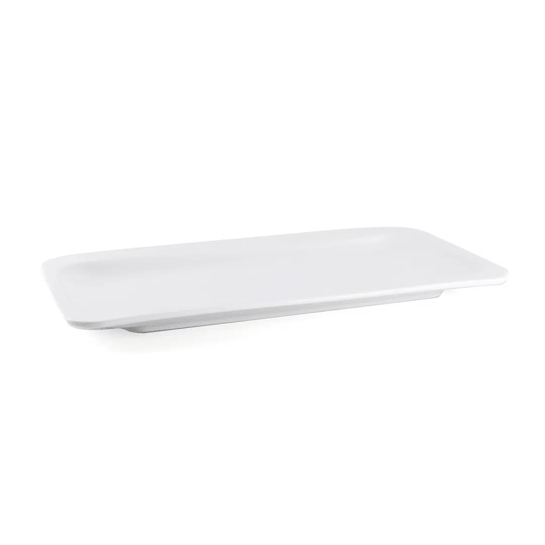 Ivory Porcelain Rectangular Two Edge Rim Plate