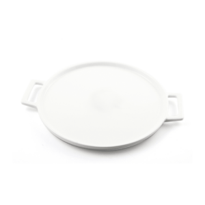 Ivory Porcelain Pizza Plate with Handle