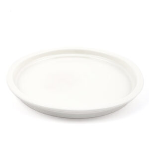 Ivory Porcelain Rim Stackable Plate