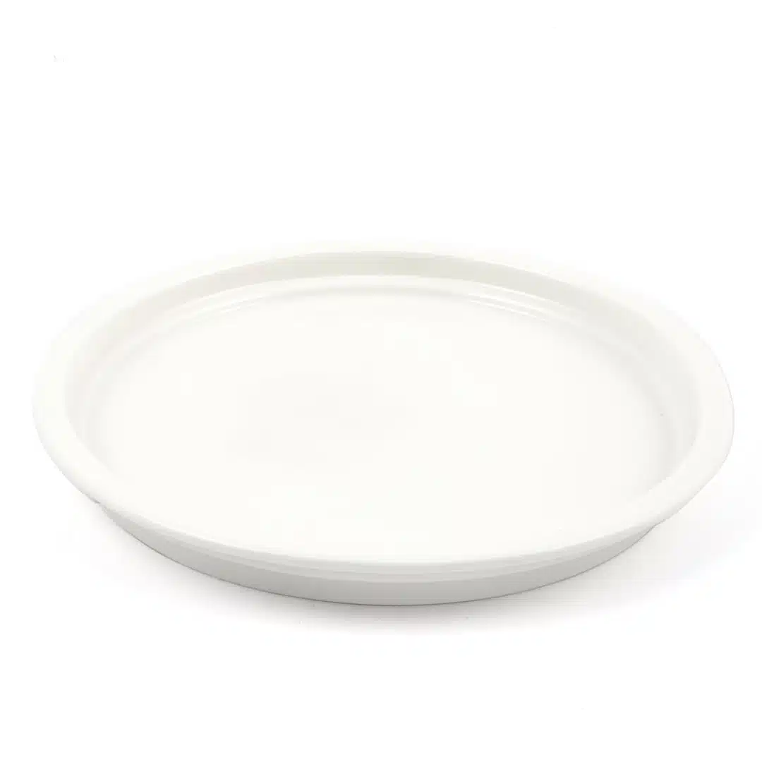 Ivory Porcelain Rim Stackable Plate