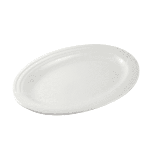 Ivory Porcelain Oval Plate Castillo Design