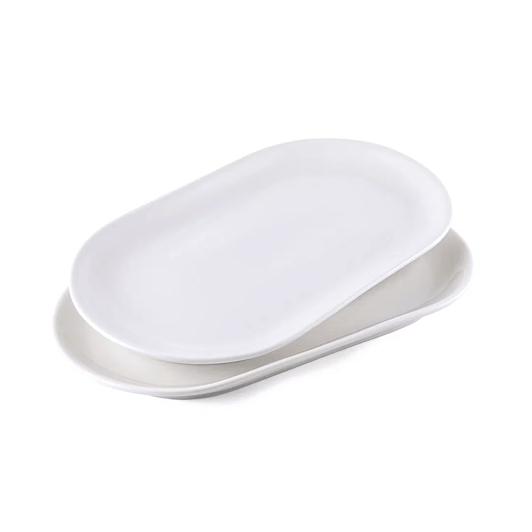 Ivory Porcelain Meal Oval Plate - Image 2