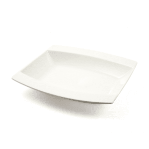 Ivory Porcelain Square Soup Plate Meena Design