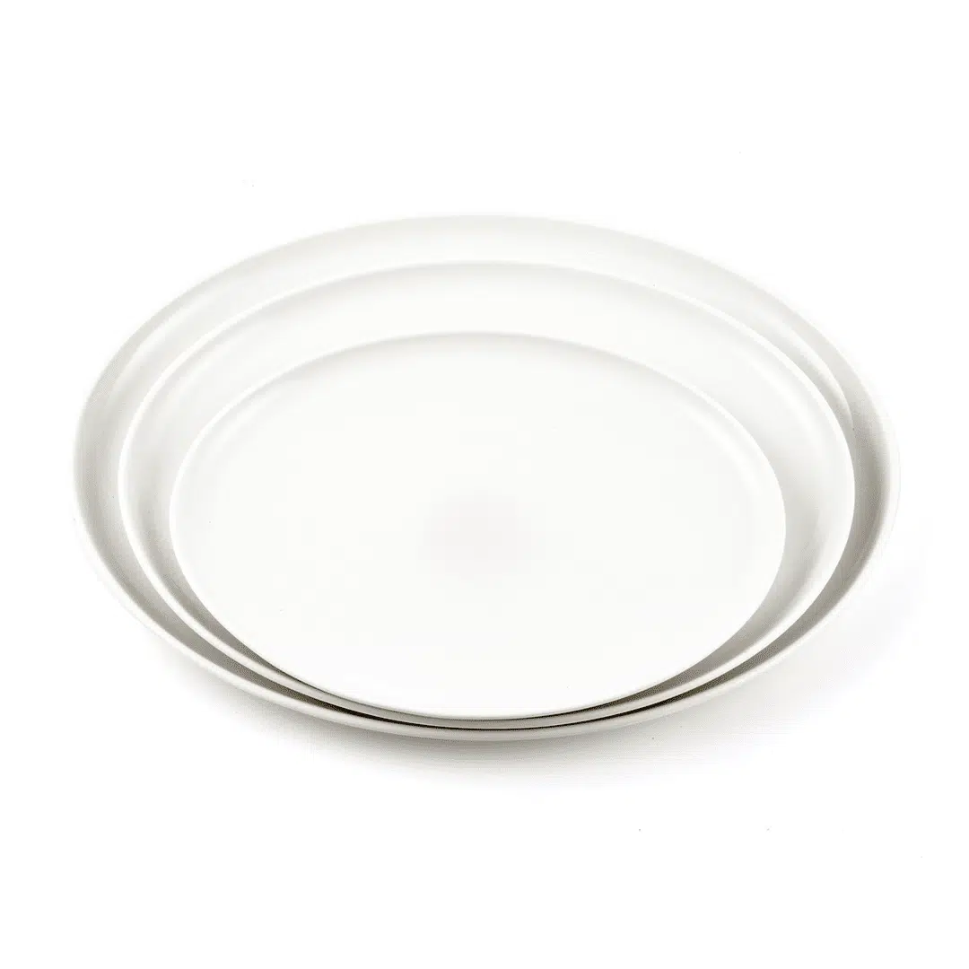 Ivory Porcelain Oval Pizza Plate - Image 3