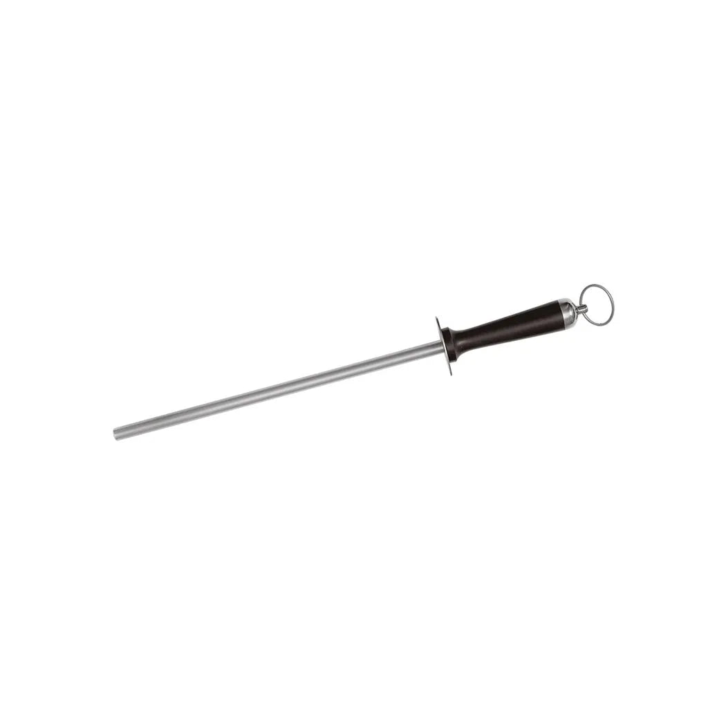 Paderno Diamond Sharpening Steel 26 cm with Black Handle Stainless Steel