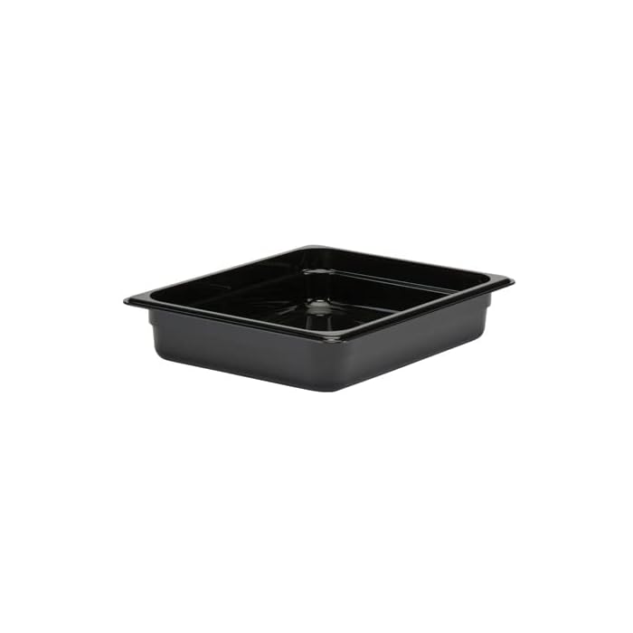 Cambro Camwear 1/2 Size Black Polycarbonate Food Pan - Image 2