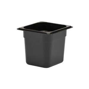 Cambro Camwear 1/6 Size Black Polycarbonate Food Pan