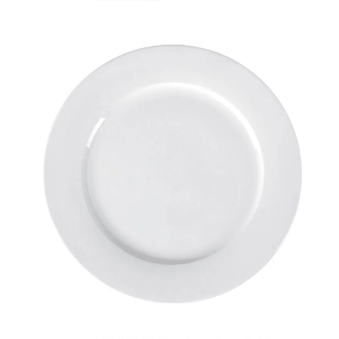 Ivory Porcelain 3 Piece Flat Plates Set