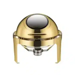 Top Golden Round Roll Chafing Dish 6L with Glass Window