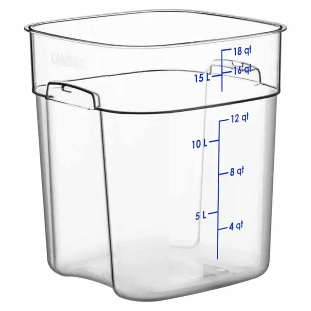 Cambro Blue Square Polypropylene Food Storage Container Lid - Image 4