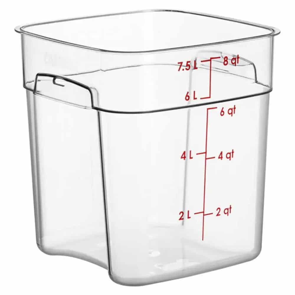 Cambro Red Square Polypropylene Food Storage Container Lid - Image 3