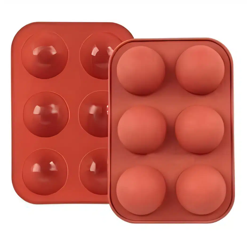 SILICON MOLD HALF SPHER 6PCS