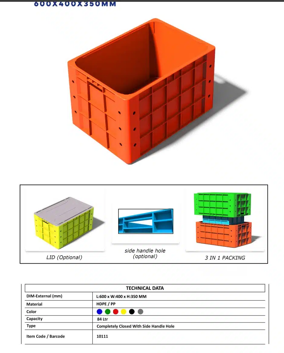 Multipurpose Crate 60*40*35 - Image 2