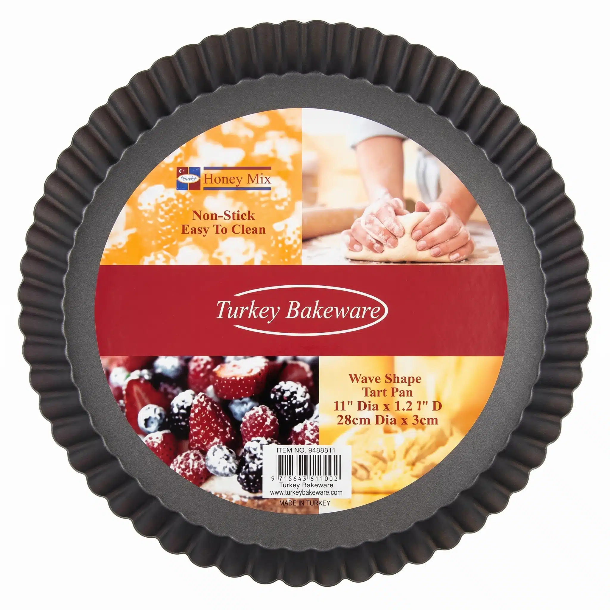 FLAN TIN FLAT BASE 28cm
