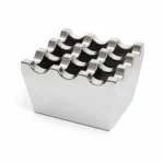 ASHTRAY SILVER COLOR 9 HOLES STAINLESS STEEL