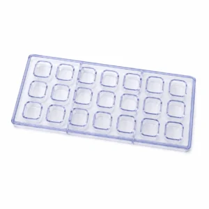 CHOCOLATE MOLD, ROUNDED SQUARE SHAPES, 20 COMPARTMENTS