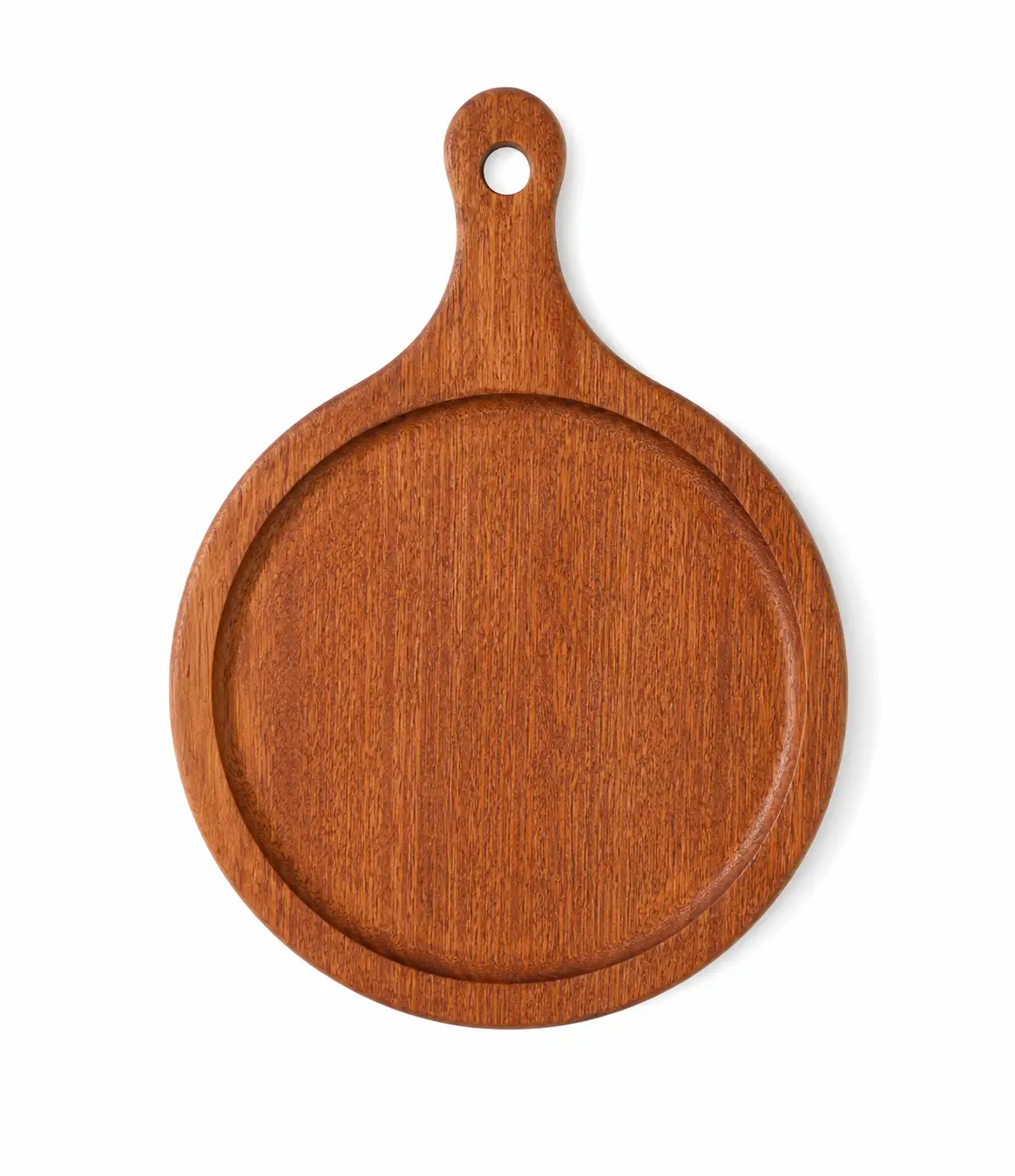 PIZZA BOARD WITH HANDLE 20CM DIAMETER WOODEN