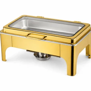 RECTANGULAR CHAFING DISH 9 LITRE SVEA GOLD HYDRAULIC