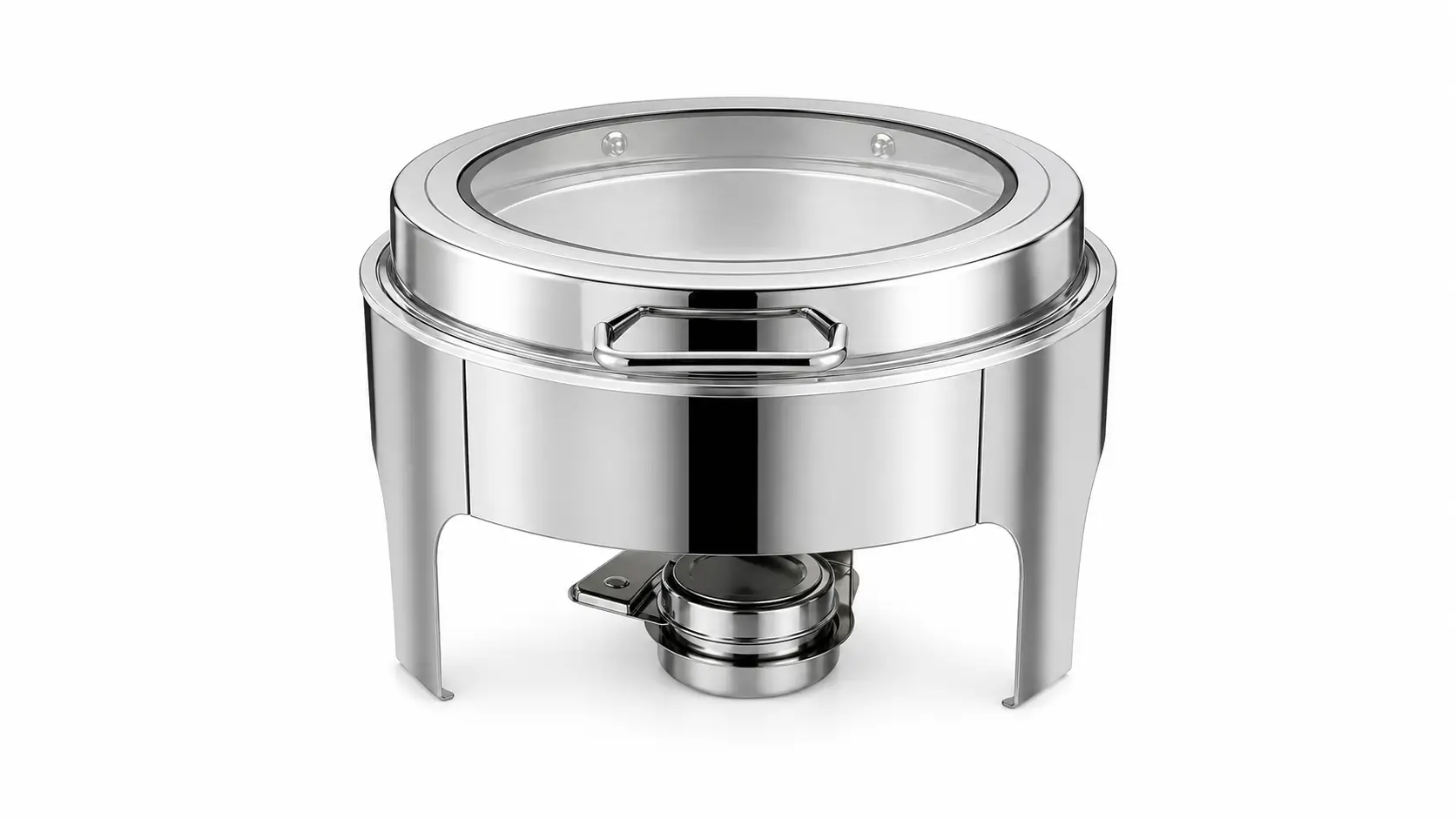ROUND CHAFING DISH 6 LITRE SVEA SILVER HYDRAULIC